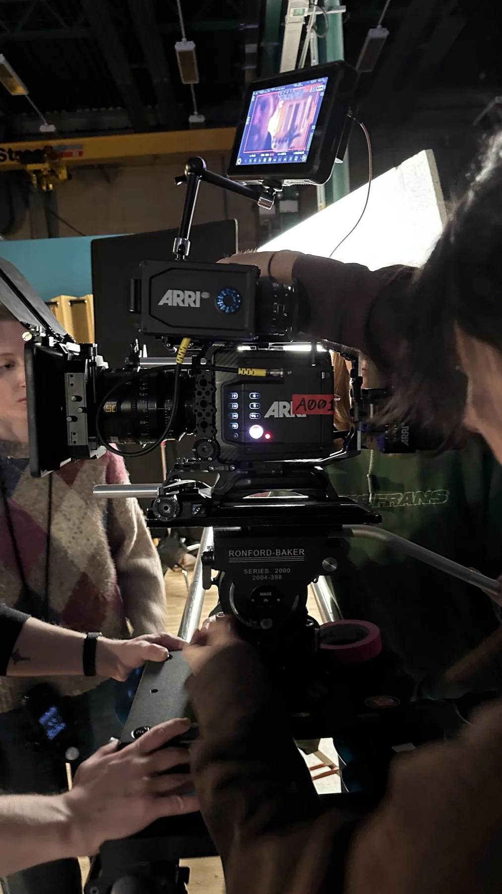 Professional videography equipment and camera setup for commercial production