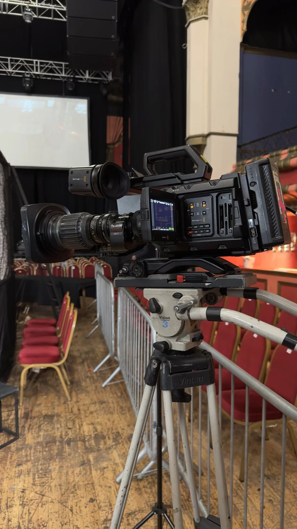 Videography production and filming process capturing professional content