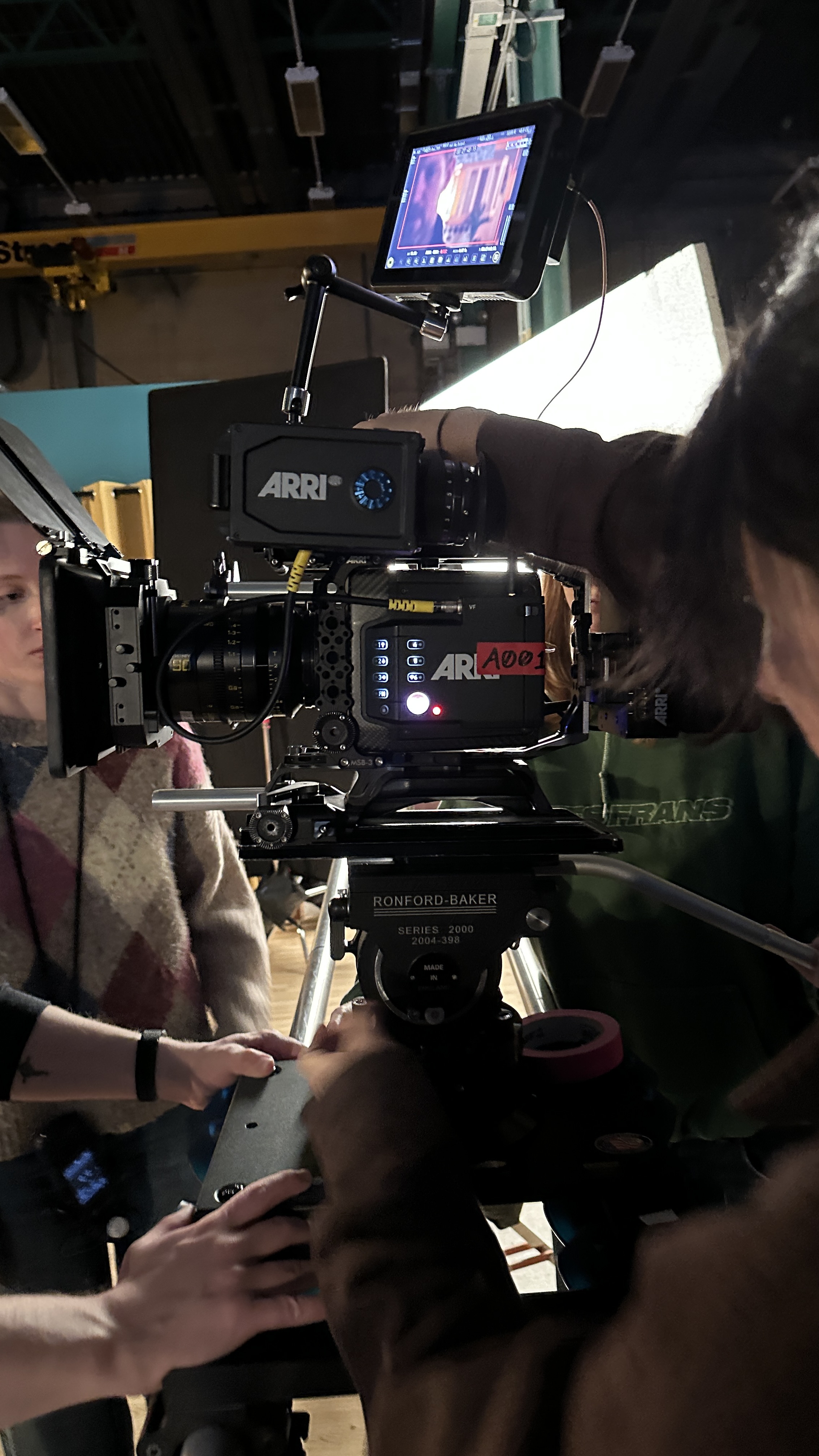 Professional videography equipment and camera setup for commercial production